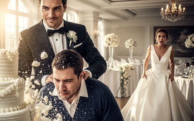 The Groom Pushed The “Beggar” Into The Cake, But When The Bride Screamed His Name, The Music Stopped Forever