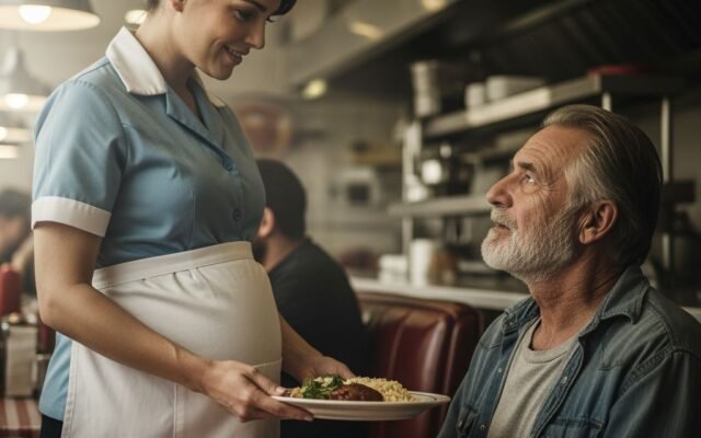 The Pregnant Waitress Who Fed a Stranger — And Paid a Price She Never Expected